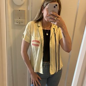 Urban Outfitters embroidered short sleeve button down